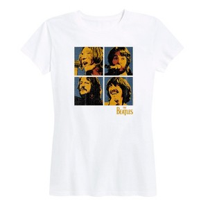 Women's - The Beatles - John Paul Ringo George Member Blocks Short Sleeve Graphic T-Shirt - 1 of 4