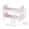 Angel Sar Doll Bunk Bed with Ladder, Wooden Play Bed for 18" Dolls, Pink & White Dollhouse Furniture with Easy Assembly - 3 of 4