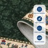 Floral Area Rugs for Living Room Modern Bordered Area Rug Soft Low Pile Non Slip Accent Rug Home Decor - 4 of 4