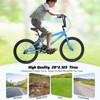 NAYSAYE 20" Kids Bike Bicycle Freestyle Single Speed for Boys Girls Ages 7-10 Years Old Beginner-Level Advanced Riders Gift, Blue, 55.12"*25.2"*37" - 3 of 4