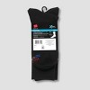 Hanes Premium Men's 4pk Lightweight Casual Socks - Black 6-12: Crew, Cushioned Sole, Reinforced Heel & Toe - 4 of 4