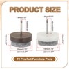 Unique Bargains Wooden Chair Sofa Cabinet Table Leg Floor Protector Round Nail-on Felt Pads 72 Pcs - 2 of 3