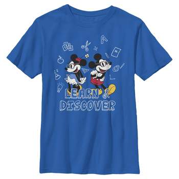 Boy's Mickey & Friends Learn & Discover Mickey and Minnie T-Shirt