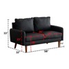 Modern Sofa Leather Couch with Wooden Legs for Living Room Office - 4 of 4