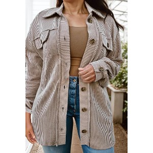Women's Wavey Textured Button Up - Plus - 66DISCO - 1 of 4