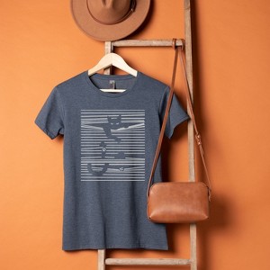 Women's - Instant Message - Cat In Blinds Short Sleeve Graphic T-Shirt - 1 of 4