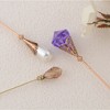 Anna-Kaci Vintage 3Pcs Long Stick Hat Pins Crystal Flower Butterfly and Pearl Details for Classic Hat Lapel and Scarf Accessorizing - 3pcs Vintage - 3 of 4