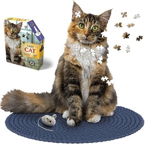 Madd Capp: I Am Cat - 550 Piece Puzzle - Feline Shaped Animal Jigsaw, 30 x 30" - 1 of 4