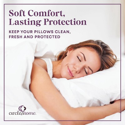 White 100% Cotton Breathable Body Pillow Protector Set