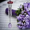 Woodstock Chimes Signature Collection, Gem Drop Chime, 10'' Violet Silver Wind Chime GEMVI - image 2 of 3