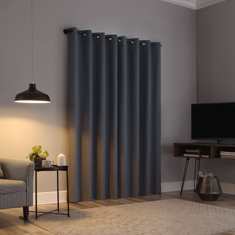 Channing Textured Draft Shield Fleece Insulated 100% Blackout Grommet Top Curtain Panel - Sun Zero, 3 of 9