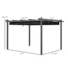 10' x 13' Retractable Pergola Canopy, Aluminum Pergola Sun Shade Shelter for Garden, Patio, Deck - 3 of 4