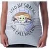 Seven Times Six Star Wars Womens' Maternity The Mandalorian The Child Feed Me Snack Shirt Grey - 4 of 4