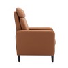 Modern Artistic Color Design Adjustable Lounger With Arms PU Leather Reclining Armchair For Living Room Bedroom Home Theater-Cuddlewood - 4 of 4