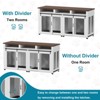 Dog Crate Furniture, for 2 Dogs, Heavy Duty Dog Kennel, for Large Breed with Removable Divider, Tray, Wooden Dog Crate - 2 of 4