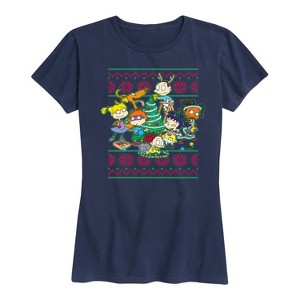Women's - Rugrats - Tommy and Friends Christmas Tree Short Sleeve Graphic T-Shirt - 1 of 4