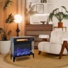 SEVOBAL Indoor Fireplaces 24 Inch Three Sided Glass Electric Fireplace with Feet Free Standing Fireplace Heater for Indoor, Black, 23.9"*9.4"*22.4" - 3 of 4
