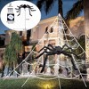 NAYSAYE Party Decoration and Accessories Halloween Spider Web Set with Large and Small Spiders for Parties, White and Black, 86.4"*196.8"*20" - 2 of 4