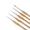 Unique Bargains Liner Brush for Watercolor Wooden Handle with Wolf Hair Bristles 5 Pcs - 3 of 3
