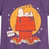 Girls' - Peanuts - Snoopy Halloween Dog House Fitted Short Sleeve Graphic T-Shirt - 2 of 4