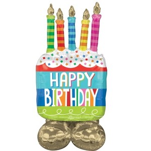 LoonBalloon 27 Inch x 49 Inch Giant Cake Birthday Balloon - Air-Inflatable - 1 of 1