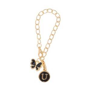 Unique Bargains Butterfly Heart Cup Chain Charm Water Cup Pendant 1 Pc - 1 of 4