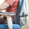DMI Lumbar Pillow for Chair, Contoured Foam, Removable Cover, Back Pain Relief & Posture Support, Premium, Gray, 14"x13"x5" - 3 of 4