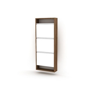 NicBex 3-Tier Shoe Cabinet Modern Freestanding Hidden Narrow Shoe Rack with Wood Frame for Entryway,Hallway - 1 of 4
