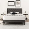 Infans Full Bed Frame Upholstered Platform Bed w/ Tufted Headboard Mattress Foundation - 3 of 4