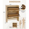 Shoe Storage Cabinet with 2 Flip Drawers, Freestanding Hidden Shoe Organizer with Metal Handle, Slim Shoe Rack for Hallway Living Room Apartment - 2 of 4