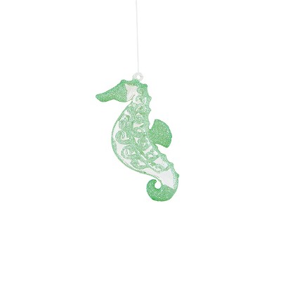 Gallerie II Spun Glass Seahorse Christmas Xmas Ornament