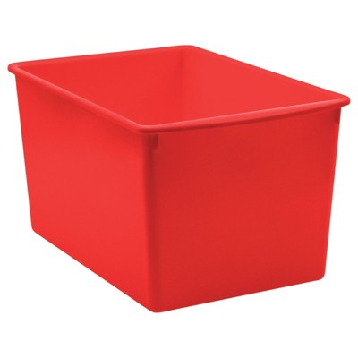 Teacher Created Resources Red Plastic Multi-Purpose Bin (Pack of 6)