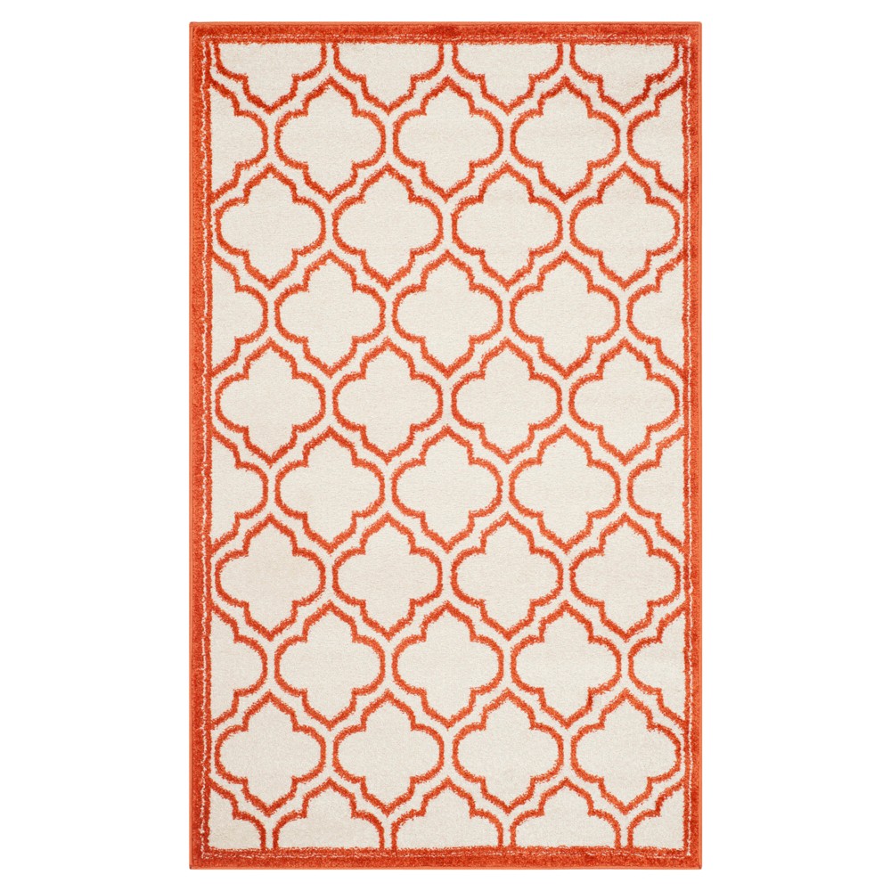 3'x5' Coco Loomed Rug Ivory/Orange - Safavieh