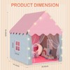 SUGIFT Kids Playhouse Tent with Star Lights & Cotton Mat – Indoor & Outdoor Play Castle with Windows,  Spacious Play Tent for Girls - 2 of 4