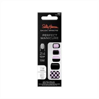 Sally Hansen Salon Effects Perfect Manicure Press on Nails Kit - Square - Check Please - 24ct
