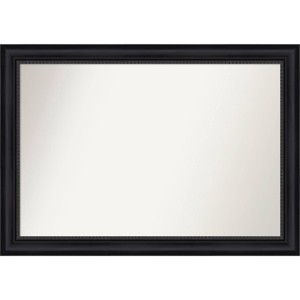 41" x 29" Non-Beveled Astor Black Wall Mirror - Amanti Art: Modern Rectangular Polystyrene Frame, Includes Mounting Hardware - 1 of 4