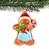 Craftoutlet.Com 5.5 Inch Gingerbread Boy Santa Hat Candy Cane Tree Ornaments - 3 of 3