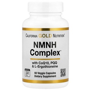 California Gold Nutrition NMNH Complex, with CoQ10, PQQ & L-Ergothioneine, 60 Veggie Capsules - 1 of 4