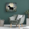 Trademark Fine Art -Ryan Fowler 'Moonrise Black Dog Labrador Lake' Matted Framed Art - 4 of 4