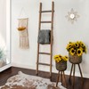 Gulches Bamboo Wood Planter Set with Stand Eco Friendly, Drainage Holes, Versatile Indoor/Outdoor Use, for Succulents and Houseplants - 3 of 4