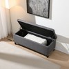 TUYOHW 47.5" Storage Ottoman Bench,Button Tufted Teddy End of Bed Bench with Safety Hinge,Ottoman for Living Room,Entryway,500lb Capacity - 4 of 4