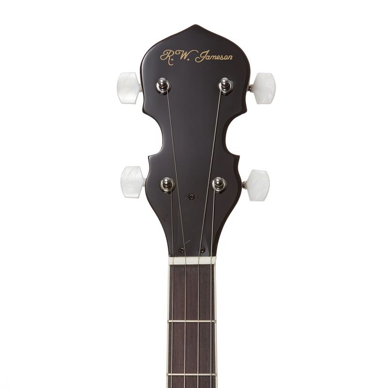 Jameson Guitars Left-Handed 5-String Banjo with 24 Brackets, Closed Solid Back, and Geared 5th Tuner, 4 of 7