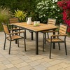 Royal Hampton 62-84 Inch Outdoor Extendable Dining Table, Aluminium, Brown - 2 of 4