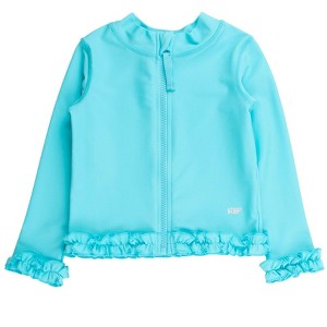 RuffleButts Girls UPF50+ Active Full Zip Ruffle Jacket - 1 of 4
