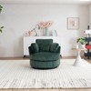 Dolonm 360° Swivel Accent Chair: Plush Corduroy, 400lb Capacity, Reversible Cushions & 4 Pillows for Living Room - 3 of 4