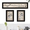 "Kitchen-Come In Vignette" 3-Piece By TrendyDecor4U, Black Frame - 3 of 4