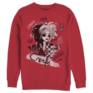 Men's Cruella Fashion Sketch Sweatshirt - 1 of 4