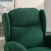 KTMBDW Nursery Rocking Chair Teddy Upholstered Rocker Rocking Accent Chair Padded Seat Armchair for Living Room Bedroom Offices - 4 of 4