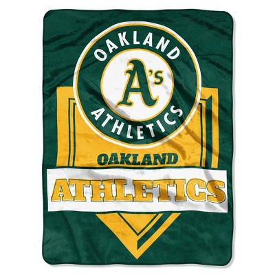 MLB Oakland Athletics Home Plate Raschel Throw Blanket