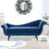 VYNXARIA Classic Sled Design Sofa Chair with Imported Tapered Birch Legs, Ergonomic Curled Edge Pillow,and High-Density Sponge Filling Blue - 4 of 4